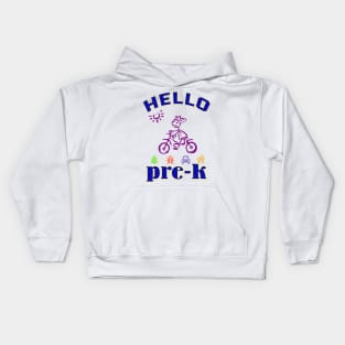 Hello Pre-K, Kindergarten Welcome Design Kids Hoodie